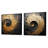 Gold Black Spiral Poteries - Abstract Spirals Square Collage Set Of 2-101846913-101846912