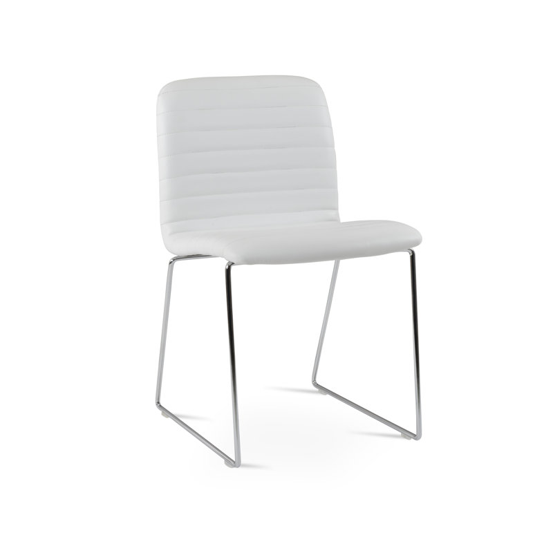 Chaise d'appoint en fil métallique Isa, Blanc, Noir