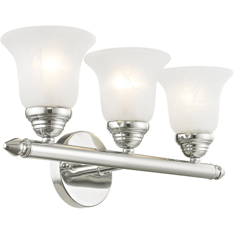 Éclairage pour meuble-lavabo 3 lumières Sandefur, Chrome poli