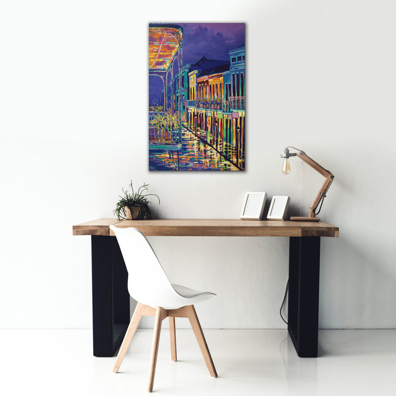  «Bourbon Street New Orleans» par ADEL, art mural sur toile, 26 po x 40 po, H 40 po x l 26 po