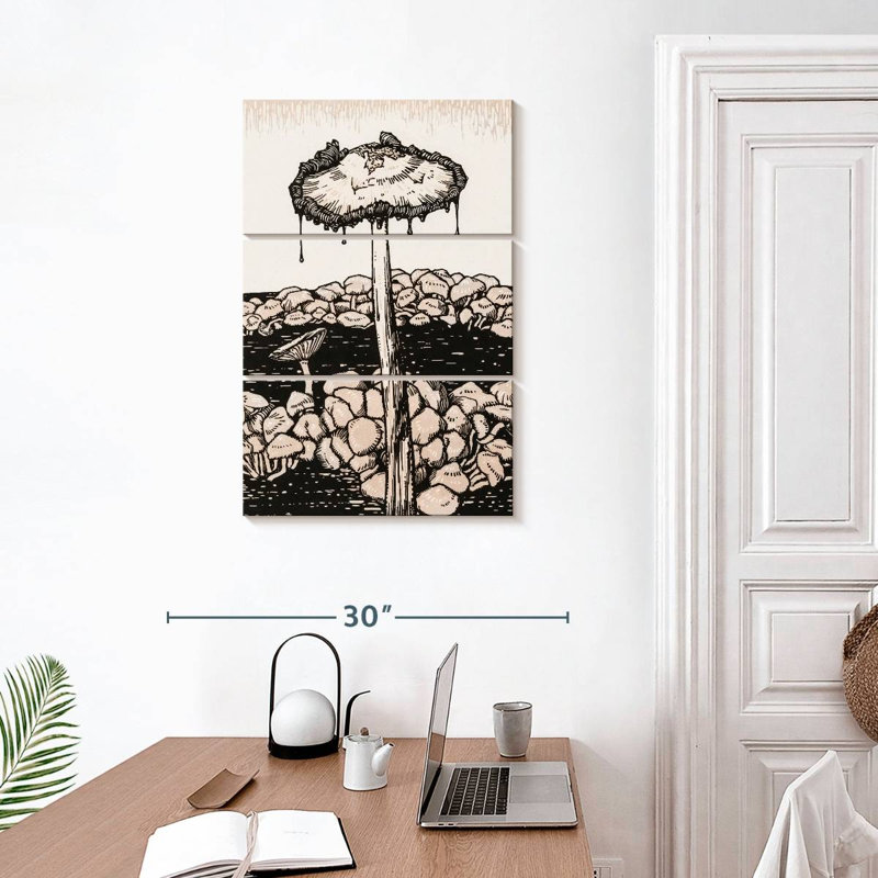 Yarlin dégoulinant de champignon, H 32 po x l 20 po