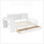 Lit de jour d'angle avec rangement, bureau, port de charge et bibliothèque pour une vie moderne et efficace-129675429