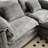 76.77" Chenille Loveseat With Ottoman-710105645