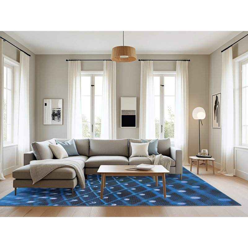 Tapis bleu Aminu, Rectangle 8 pi x 12 pi