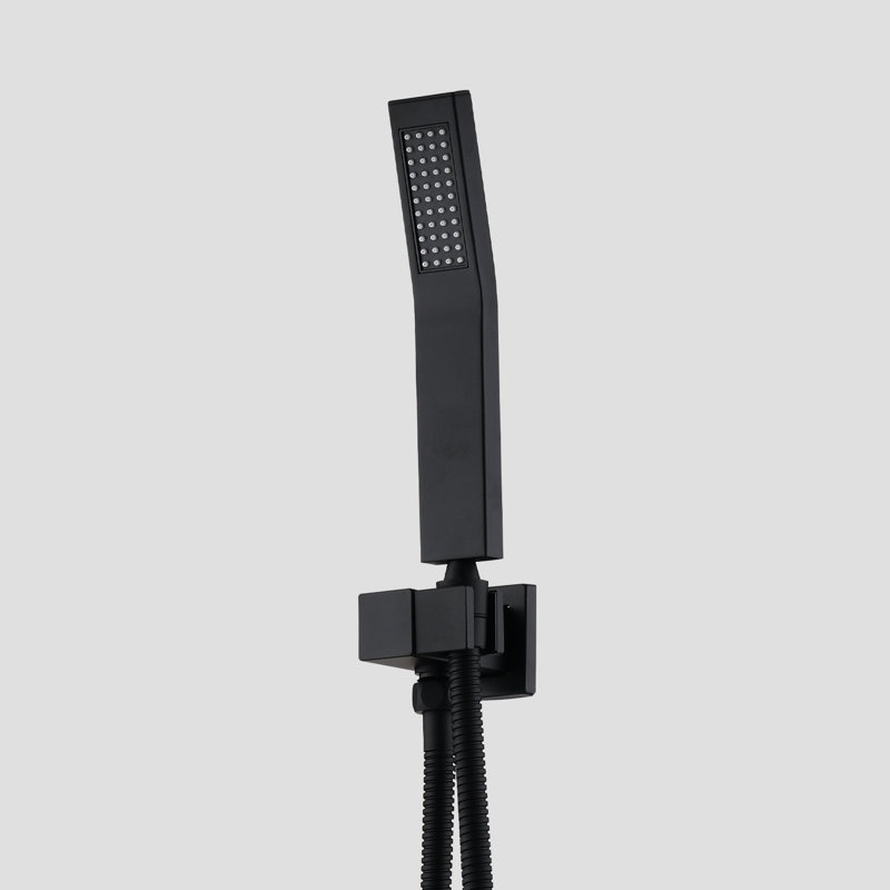 Bathroom Ceiling Shower In Matte Black - Handheld & 10" Head Mounted, Matte Black