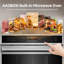 Four à micro-ondes à convection intégré de 30 po, 1,6 pi cu, 1000 W, friture à l'air, cuisson par capteur, 10 modes de cuisson, acier inoxydable, porte rabattable