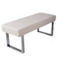 Banc rembourré en similicuir Cialan avec structure en acier inoxydable-12002535-35640926