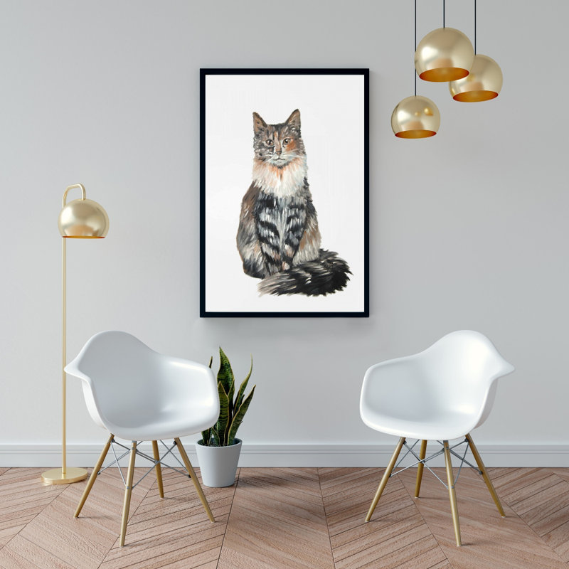 Reproduction de chat de forêt norvégien sur toile