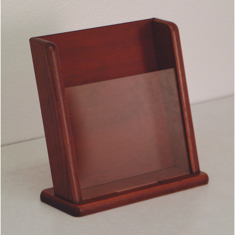 Geissler Symple Stuff 11.5'' H Pamplet Rack, Mahogany