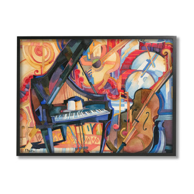 «Big City Music Piano Cubism» par Paul Brent - impression sur bois