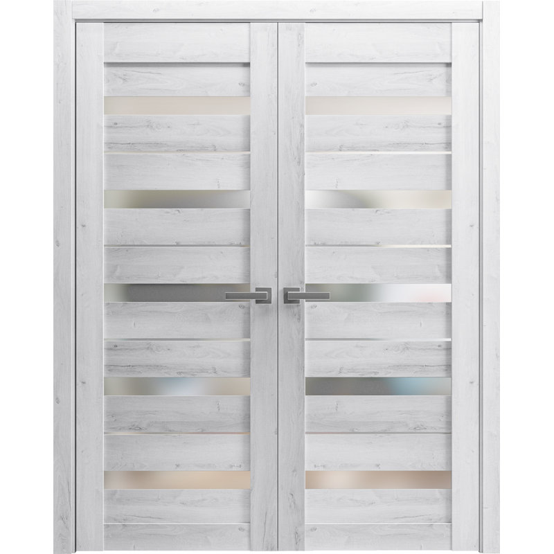 Portes françaises Quardo, 64 po x 96 po, Blanc