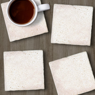 Stoneware Square 4 Piece Coaster Set