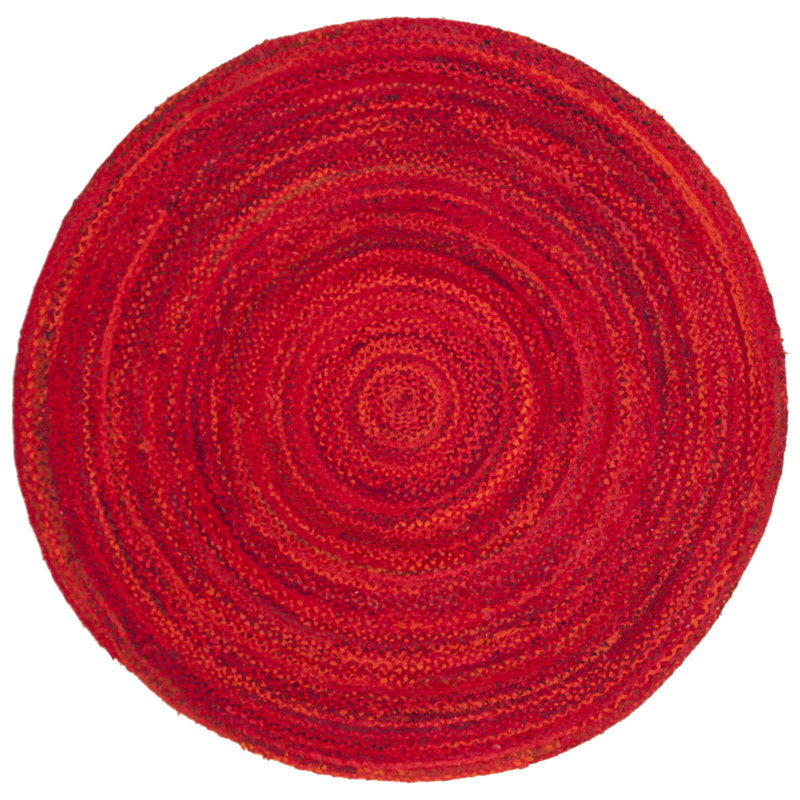 Cotton Hand Woven Area Rug, Round 183 cm