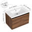 Meuble-lavabo brun de 30 po avec lavabo en résine et armoire à 2 portes-130431016