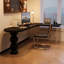 Bureau en bois massif noir en forme de L en acrylique-131329308-131329312