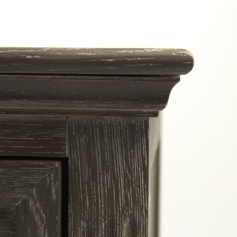Albert 68'' W Solid Wood Sideboard, Limed Charcoal Oak