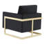 Fauteuil d'appoint rembourré en velours Lincoln-1364053026