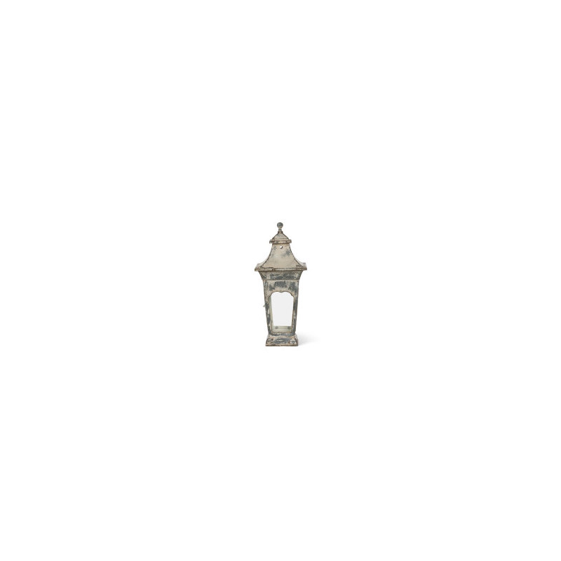 Windsor Lantern, Small, Gray, 22.8" H x 7.9" W x 7.9" D