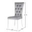 De 2 chaises d'appoint rembourrées en velours, gris et - Chaises modernes avec velours pour le confort, salle à manger