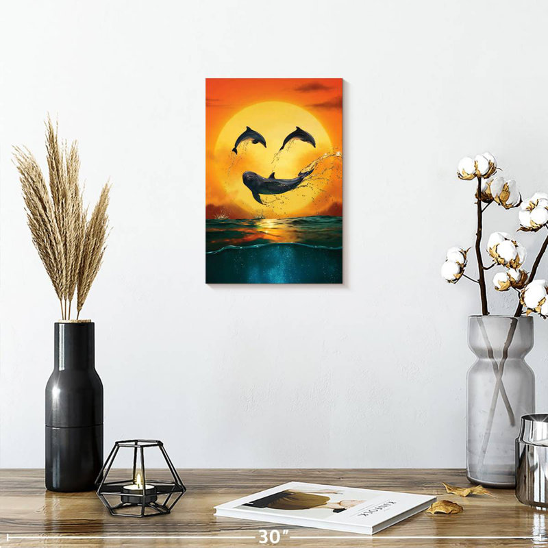 Brampt Dolphin Emoji, 12" H x 8" W