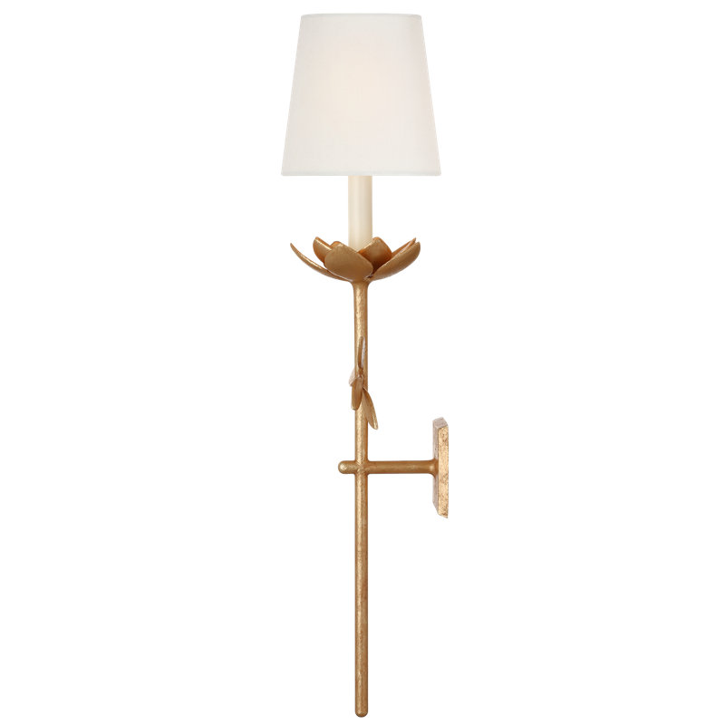 Julie Neill 1 - Light Armed Sconce, Antique Gold Leaf