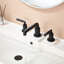 Widespread Brass Bathroom Faucet 3 Hole 2 Handle Bathroom Vanity Sink Faucet With Pop-Up Drain-112456111