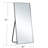 Aintzane Modern Metal Full Length Accent Wall Mirror Floor Mirror with Bracket-1996101227-1938465920