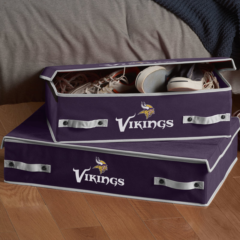 Franklin Sports Mesh Decorative Bin, Minnesota Vikings, 6 H x 12 W x 22 D