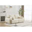Pet - Velours en mousse à mémoire de forme 2 places en beige, adapté pour le salon et plus, sans assemblage, combinaison polyvalente, coussins de siège