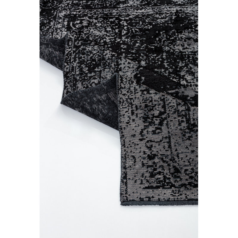 Rapture Gray/Black Oriental Luxury Area Rug, Rectangle 7'10" x 11'2"