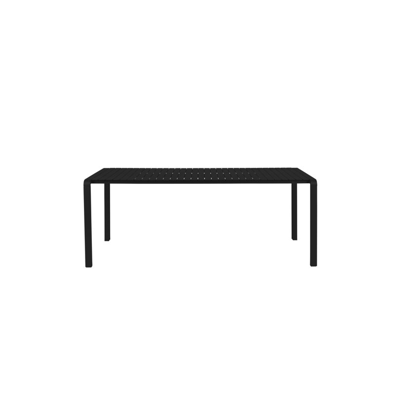 Table de salle à manger en aluminium, Noir, H 30 po x l 84 po x P 38 po