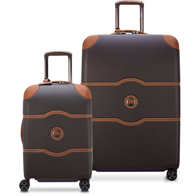 Delsey Chatelet Air 2.0 2-Piece Carry-On Luggage & Large Check In Suitcase Set in Chocolate