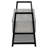 Grey Laminate 42" Rectangular Hallway Bench With Black Metal Clasps Base For Entryway And