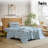 HLC.ME Ditsy Printed Floral Bed Sheets - 3 Piece Patterned Bed Sheet Set - Wrinkle Resistant &  Soft - Fits Mattresses Up To 15 Inches Deep (Twin, Blue)-121335955-121335957