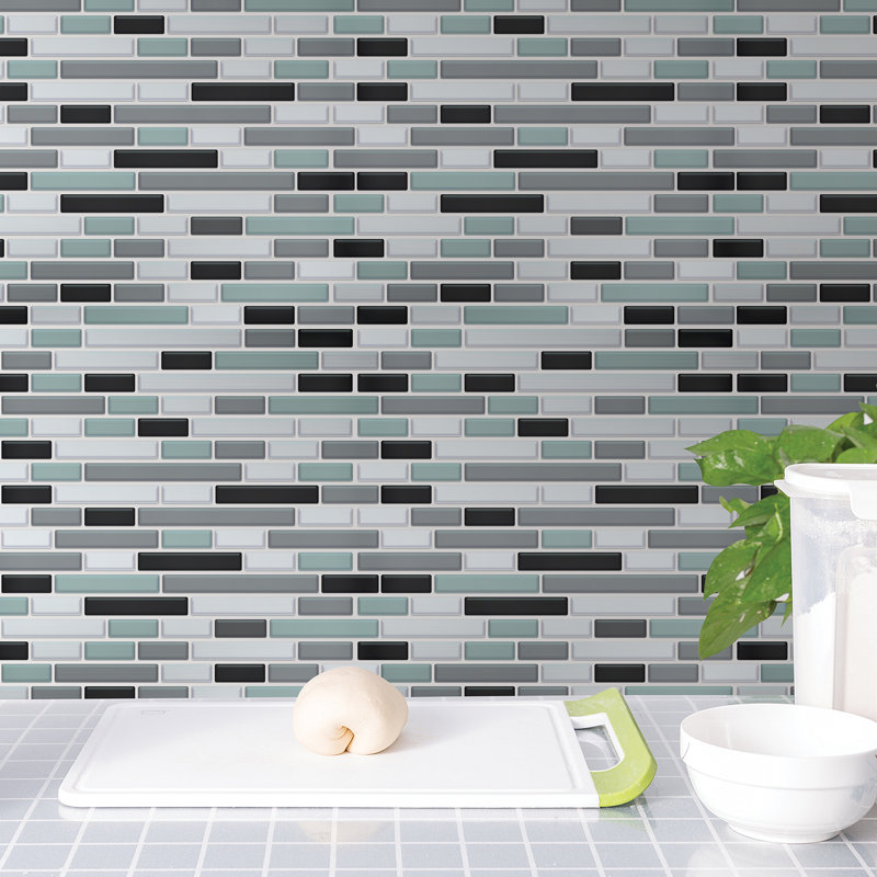 6'' W x 12'' L Gel Peel and Stick Mosaic Tile