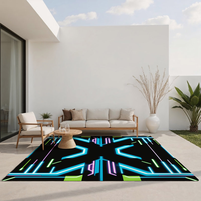 Tapis intérieur et extérieur Spectral Overlay, Rectangle 4pi x 6 pi