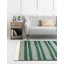Tapis vert / beige tissé à la machine Aurimas-806941241