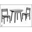 Ensemble de table de salle à manger compact 3 pièces avec abattant, idéal pour les petites cuisines et les espaces de vie modernes-32657564-32657563