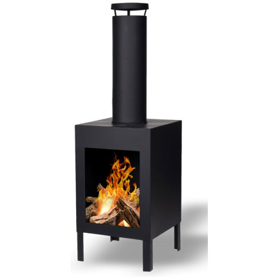 Caraline Square Steel Smokeless Chimnea