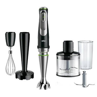  GE Immersion Blender, Handheld Blender for Shakes, Smoothies,  Baby Food & More, Includes Whisk & Blending Jar, 2-Speed, Interchangeable Attachment for Easy Clean, 500 Watts