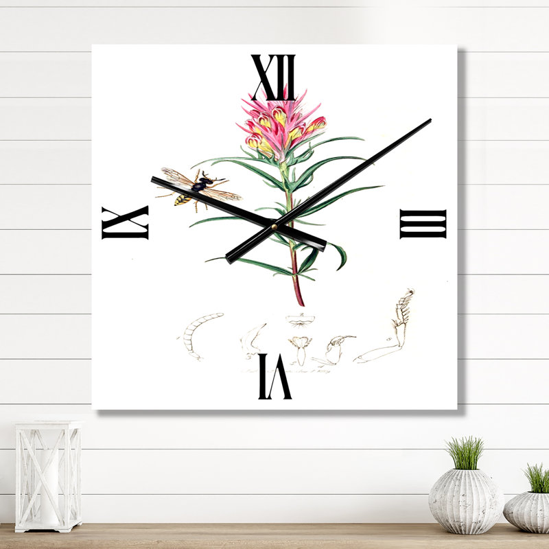 Horloge murale insectes et plantes I, Grand