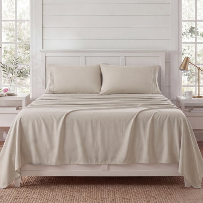 Ensemble de draps à bonnet profond - s'adapte aux matelas jusqu'à 21 pouces d'épaisseur - ensemble de draps GentleSoft, évacuation de l'humidité, draps et taies d'oreiller doux et rafraîchissants, ajustement facile et sécuritaire