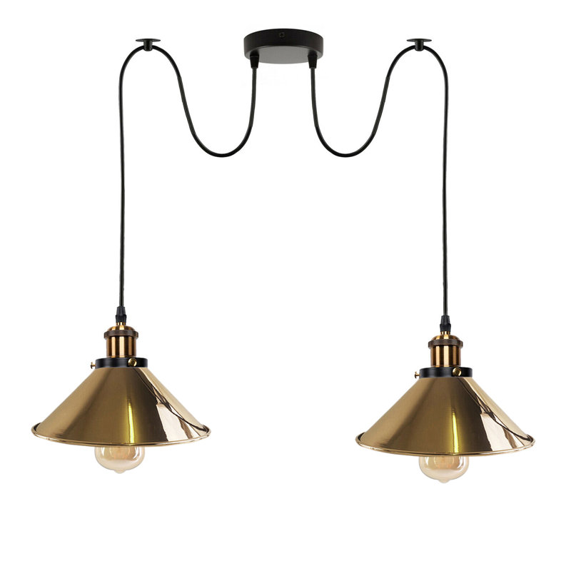 Lofton 2 - Light Gold Cluster Pendant, French Gold