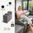 Gesina Oversized Dual Power Reclining 5-Seater Sofa with Console, Bluetooth Speakers & Storage,  Leathaire-110886302