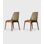 Chaise de salle à manger moderne et simple en bois de frêne et en cuir avec dossier