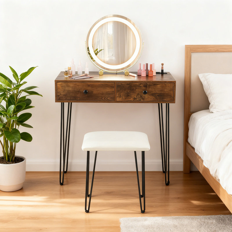 Dressing Table, Brown/Black