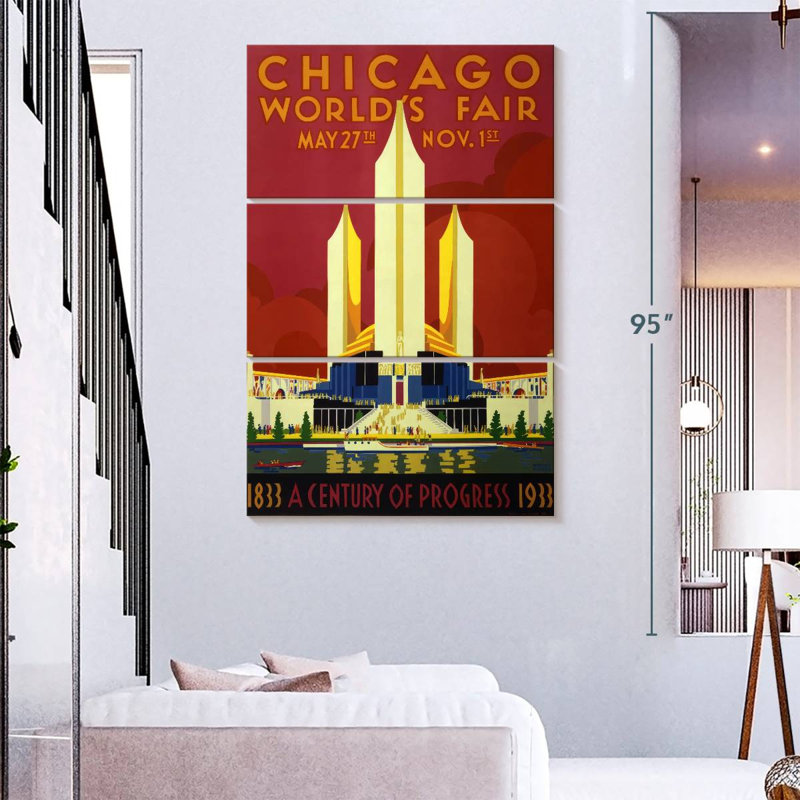Lilie Chicago World's Fair 1933, 74" H x 48" W