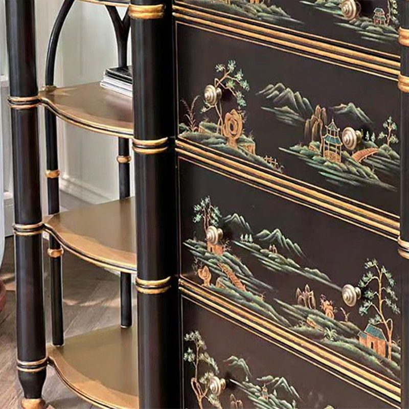Artistic Handpainted Storage Sideboard
