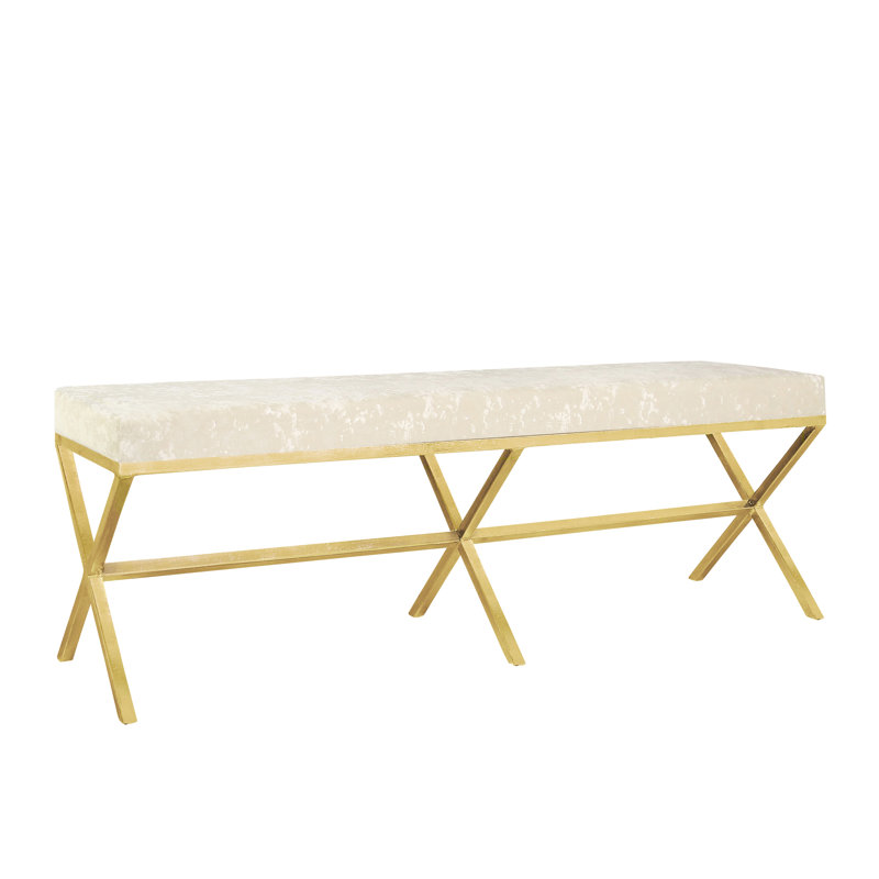 Soho Bench, Gold Leaf/Ivory