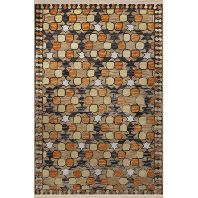 Multi Color Mixed Geometric Pattern Creative Vintage Decorative Machine Washable Area Rug